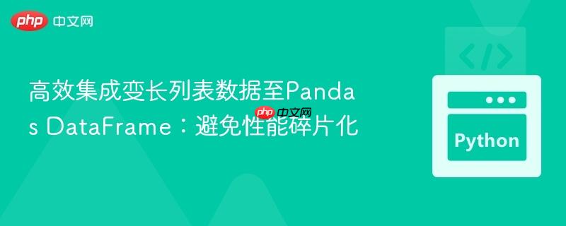高效集成变长列表数据至pandas dataframe:避免性能碎片化