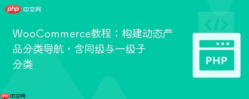 WooCommerce教程:构建动态产品分类导航,含同级与一级子分类