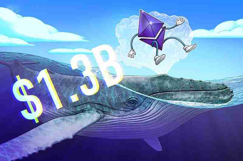 喜报：以太坊（eth）巨鲸囤积价值13亿美元的eth，助燃4000美元回暖希望