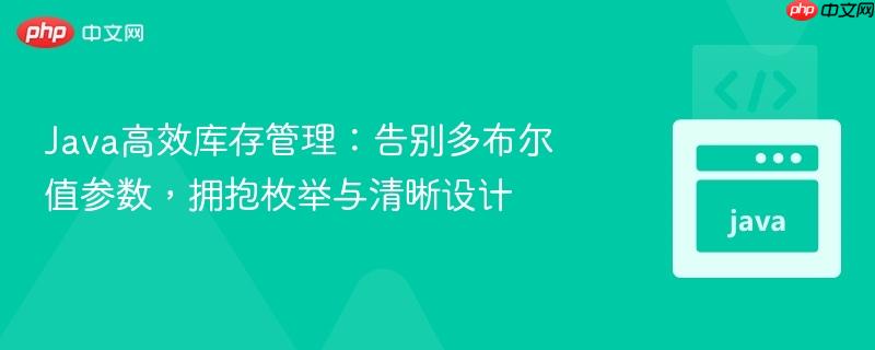 Java高效库存管理:告别多布尔值参数,拥抱枚举与清晰设计