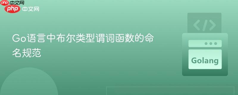 Go语言中布尔类型谓词函数的命名规范