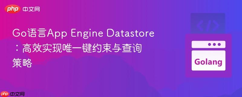 Go语言App Engine Datastore:高效实现唯一键约束与查询策略
