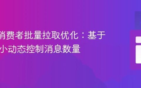 Kafka消费者批量拉取优化：基于字节大小动态控制消息数量