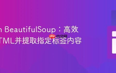 Python BeautifulSoup：高效解析HTML并提取指定标签内容