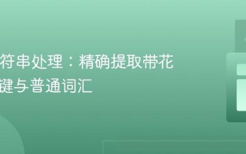 Java字符串处理：精确提取带花括号的键与普通词汇