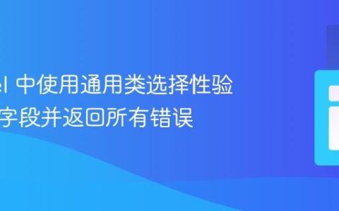Laravel 中使用通用类选择性验证多个字段并返回所有错误