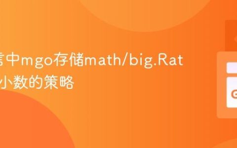 Go语言中mgo存储math/big.Rat高精度小数的策略