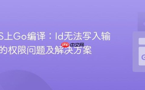 macOS上Go编译：ld无法写入输出文件的权限问题及解决方案