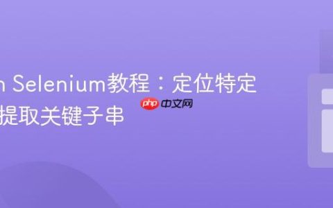 Python Selenium教程：定位特定文本并提取关键子串