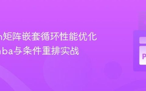 Python矩阵嵌套循环性能优化：Numba与条件重排实战