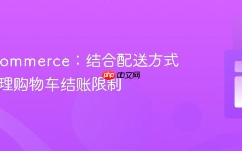 WooCommerce：结合配送方式动态管理购物车结账限制