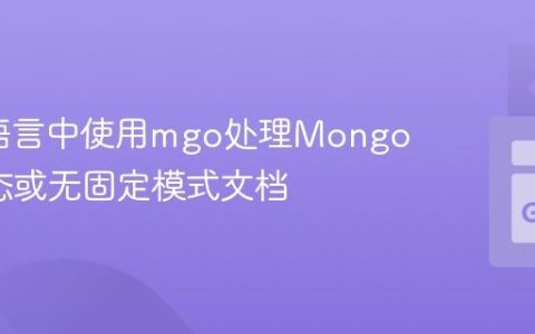 在Go语言中使用mgo处理MongoDB动态或无固定模式文档