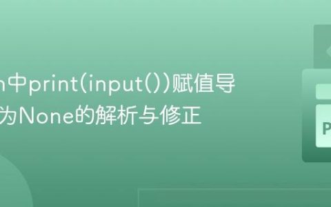 Python中print(input())赋值导致变量为None的解析与修正