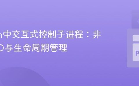 Python中交互式控制子进程：非阻塞I/O与生命周期管理