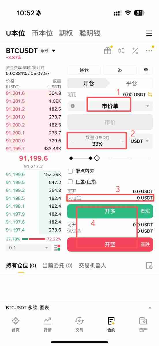 如何使用币安进行永续合约的做多和做空?币安进行永续合约的做多和做空的图文教程