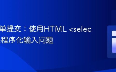 优化表单提交：使用HTML  解决程序化输入问题