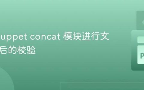 使用 Puppet concat 模块进行文件拼接后的校验