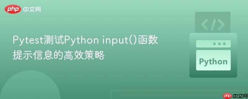 Pytest测试Python input()函数提示信息的高效策略