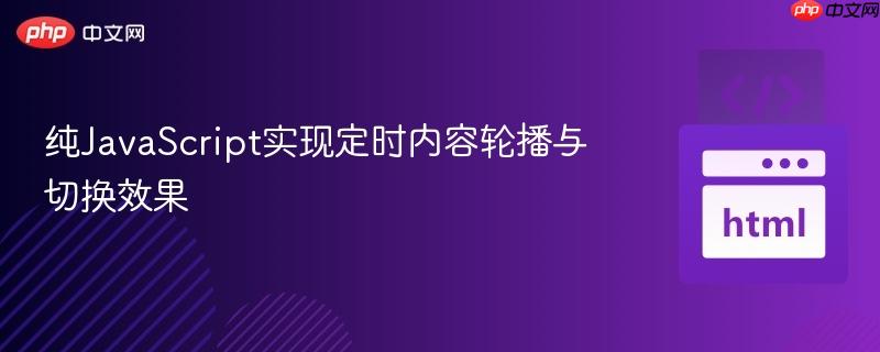 纯JavaScript实现定时内容轮播与切换效果