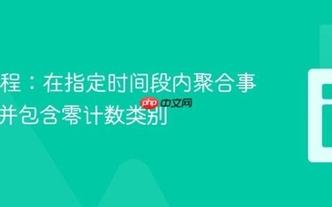 SQL教程：在指定时间段内聚合事件数据并包含零计数类别