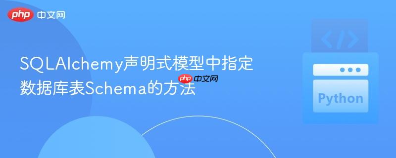 SQLAlchemy声明式模型中指定数据库表Schema的方法