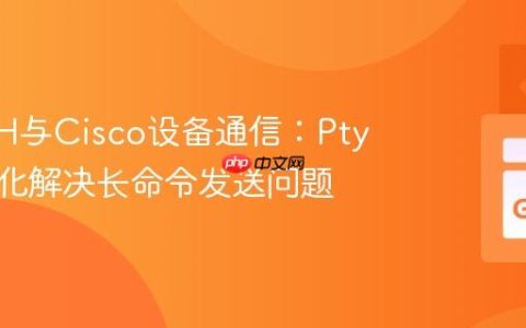 Go SSH与Cisco设备通信：Pty配置优化解决长命令发送问题