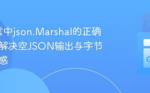 Go语言中json.Marshal的正确使用：解决空JSON输出与字节切片困惑