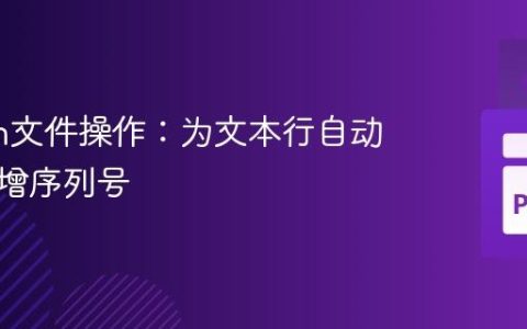 Python文件操作：为文本行自动添加递增序列号