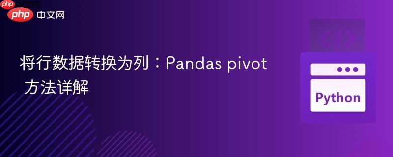 将行数据转换为列:Pandas pivot 方法详解