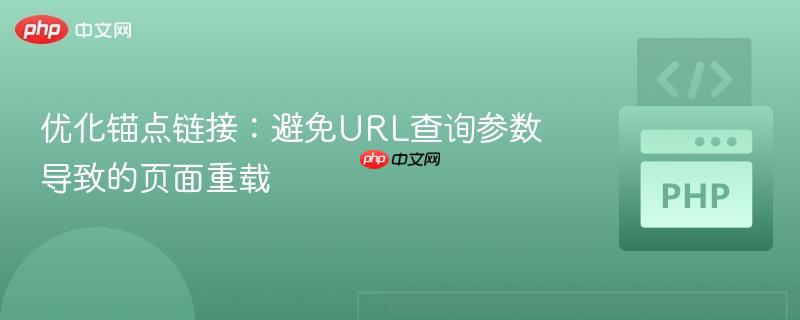 优化锚点链接:避免URL查询参数导致的页面重载