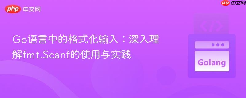 Go语言中的格式化输入:深入理解fmt.Scanf的使用与实践