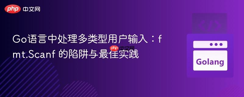 Go语言中处理多类型用户输入:fmt.Scanf 的陷阱与最佳实践