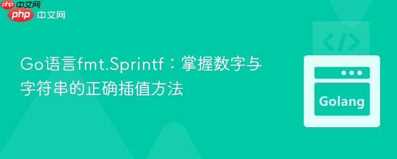Go语言fmt.Sprintf:掌握数字与字符串的正确插值方法