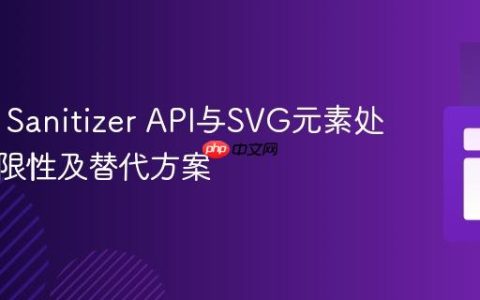 HTML Sanitizer API与SVG元素处理：局限性及替代方案