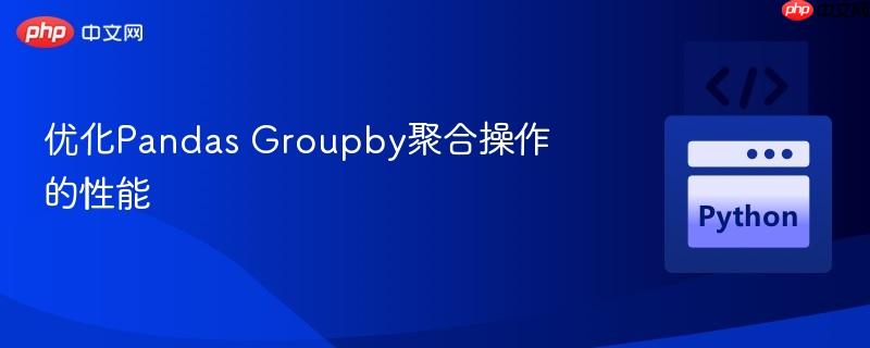 优化pandas groupby聚合操作的性能