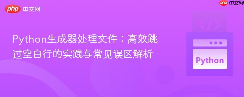 Python生成器处理文件：高效跳过空白行的实践与常见误区解析