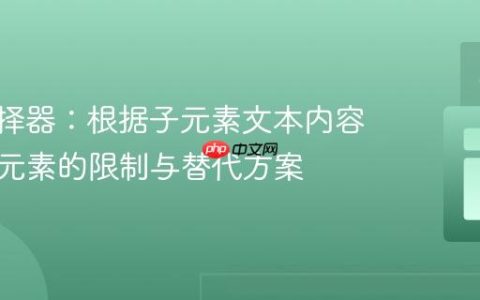 CSS选择器：根据子元素文本内容选择父元素的限制与替代方案
