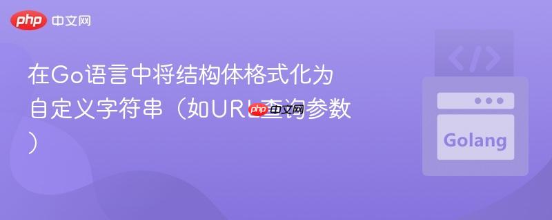 在go语言中将结构体格式化为自定义字符串(如url查询参数)