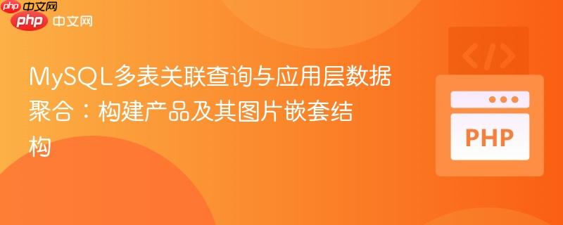 MySQL多表关联查询与应用层数据聚合:构建产品及其图片嵌套结构