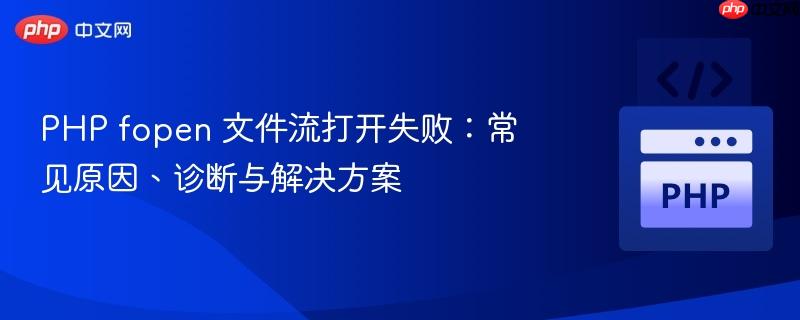 PHP fopen 文件流打开失败:常见原因、诊断与解决方案