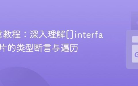 Go语言教程：深入理解[]interface{}切片的类型断言与遍历