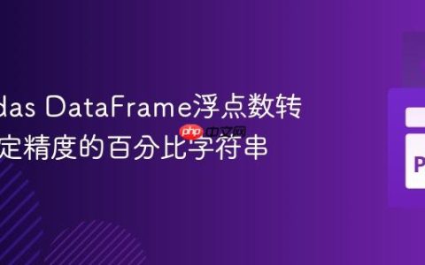 将Pandas DataFrame浮点数转换为指定精度的百分比字符串