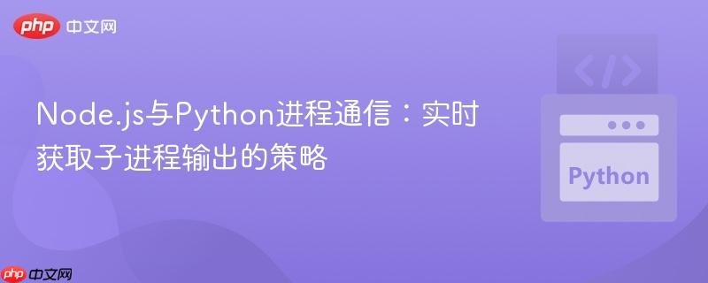 Node.js与Python进程通信:实时获取子进程输出的策略