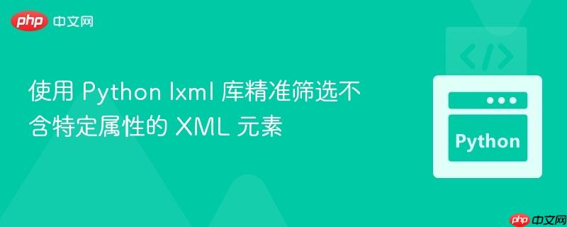 使用 Python lxml 库精准筛选不含特定属性的 XML 元素