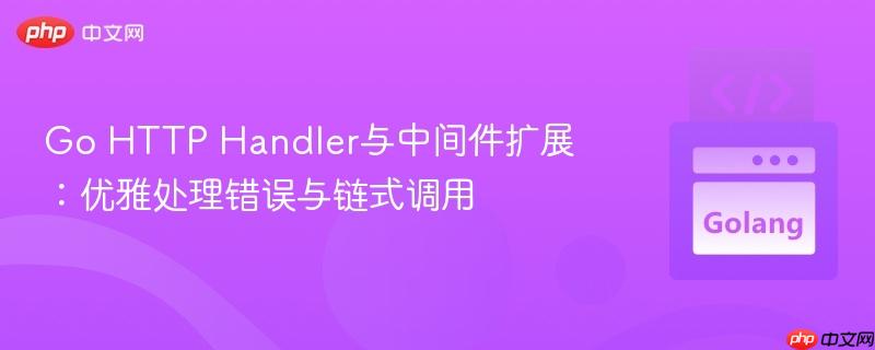 Go HTTP Handler与中间件扩展:优雅处理错误与链式调用