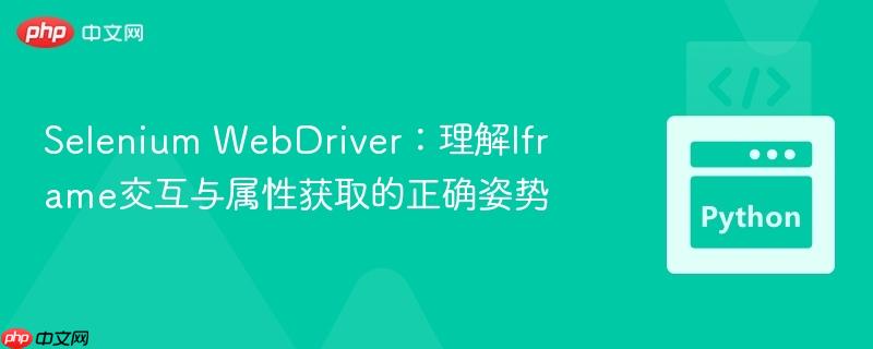 selenium webdriver:理解iframe交互与属性获取的正确姿势