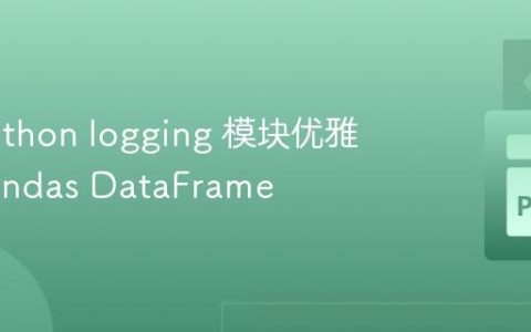 使用Python logging 模块优雅记录Pandas DataFrame