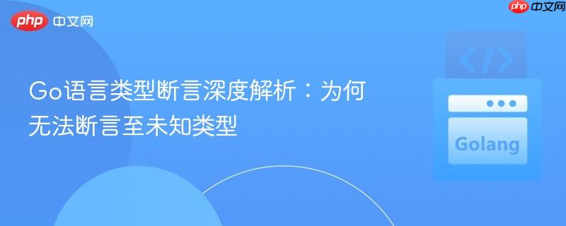 Go语言类型断言深度解析:为何无法断言至未知类型