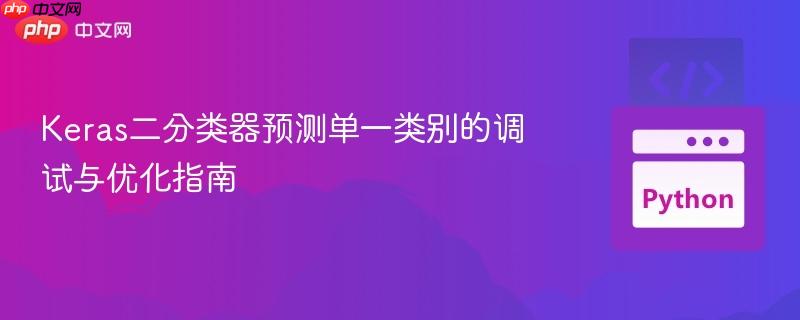 Keras二分类器预测单一类别的调试与优化指南