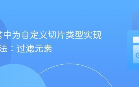 Go语言中为自定义切片类型实现接口方法：过滤元素